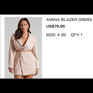 Showpo blazer dress with cut outs